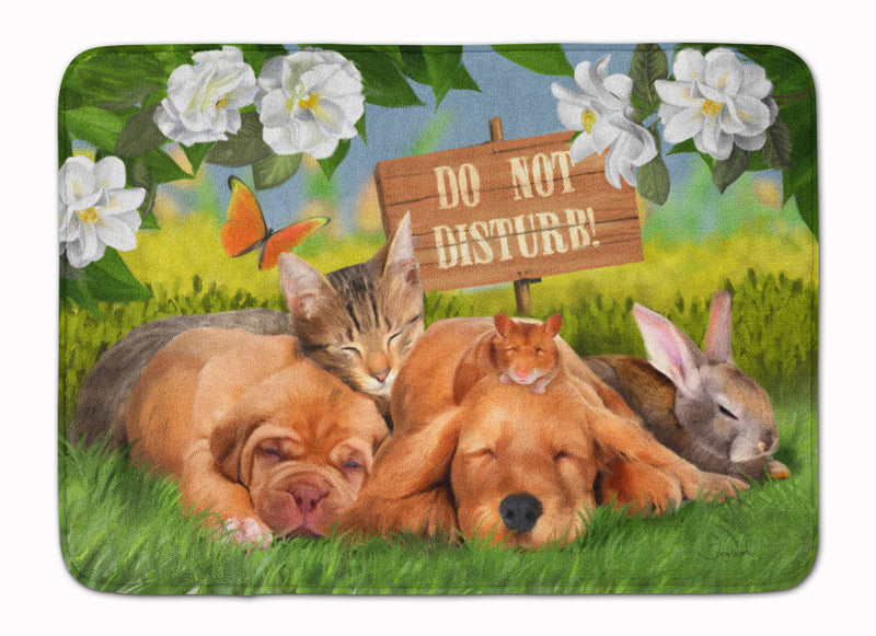 Golden Retriever and Sharpei Do Not Disturb Machine Washable Memory Foam Mat PTW2048RUG