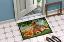 Golden Retriever, Labrador and Basset Hound Sleepy Heads Doormat Indoor Outdoor 24H X 36W Front Door Mat Rugs for Entryway, Non Slip Washable Low Pile,