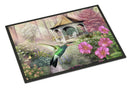 Garden Gazebo Hummingbird Doormat Indoor Outdoor 24H X 36W Front Door Mat Rugs for Entryway, Non Slip Washable Low Pile,