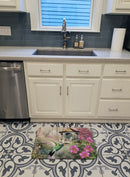 Garden Gazebo Hummingbird Memory Foam Kitchen Mat Machine Washable Anti-Fatigue Cushion Comfort Bath or Kitchen Rug