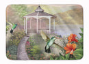 Garden Gazebo Hummingbird Duo Memory Foam Kitchen Mat Machine Washable Anti-Fatigue Cushion Comfort Bath or Kitchen Rug