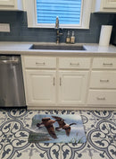 Geese on the Wing Memory Foam Kitchen Mat Machine Washable Anti-Fatigue Cushion Comfort Bath or Kitchen Rug