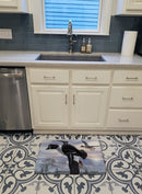 Goldeneye Ducks Flying Memory Foam Kitchen Mat Machine Washable Anti-Fatigue Cushion Comfort Bath or Kitchen Rug