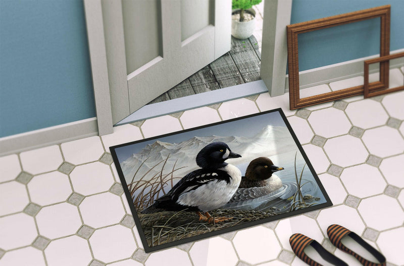 Goldeneye Ducks in the Water Indoor or Outdoor Mat 24x36 PTW2056JMAT