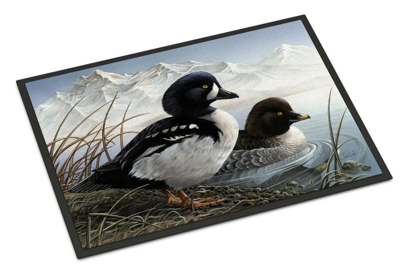 Goldeneye Ducks in the Water Indoor or Outdoor Mat 24x36 PTW2056JMAT