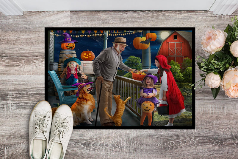 Halloween at Grandpa's Golden Retriever Indoor or Outdoor Mat 24x36 PTW2072JMAT