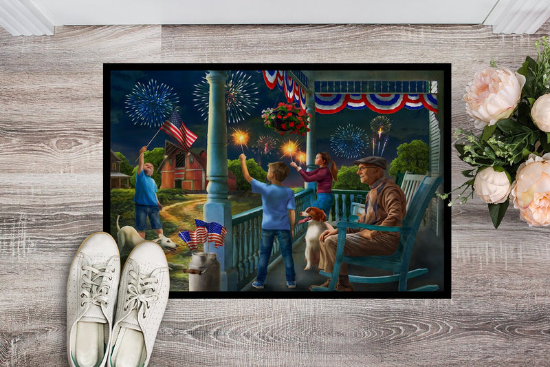 4th of July at Grandpa's USA Indoor or Outdoor Mat 24x36 PTW2073JMAT