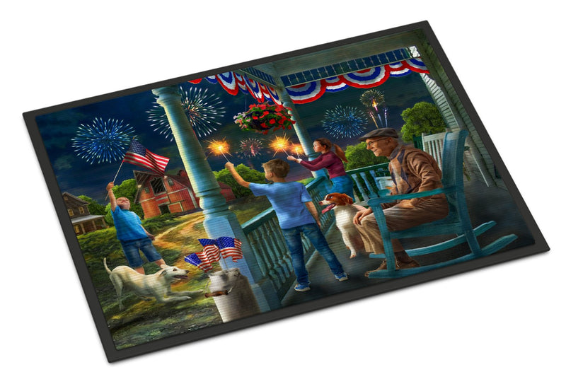 4th of July at Grandpa's USA Indoor or Outdoor Mat 24x36 PTW2073JMAT