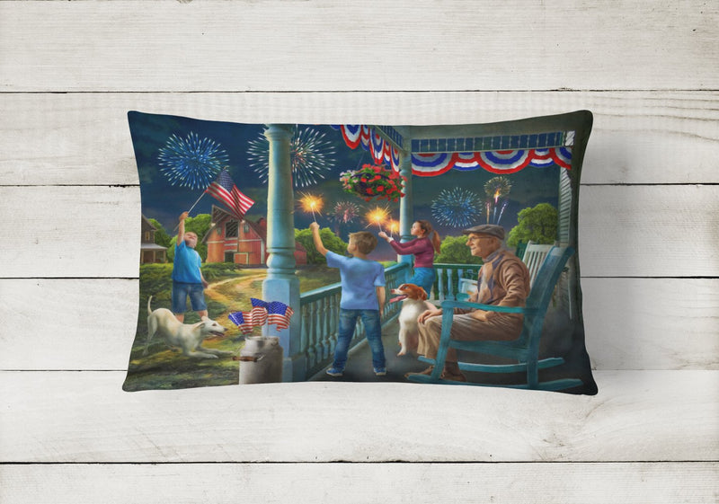 4th of July at Grandpa's USA Canvas Fabric Decorative Pillow PTW2073PW1216