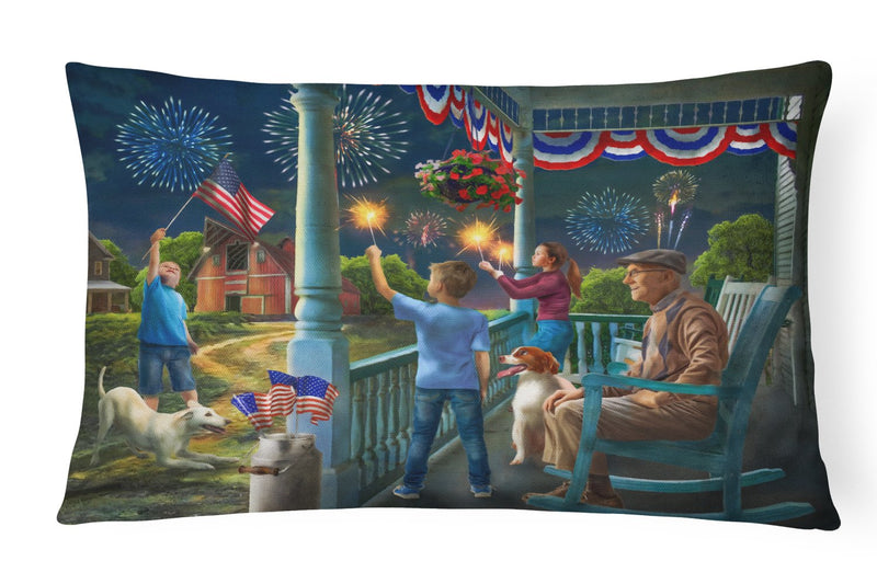 4th of July at Grandpa's USA Canvas Fabric Decorative Pillow PTW2073PW1216