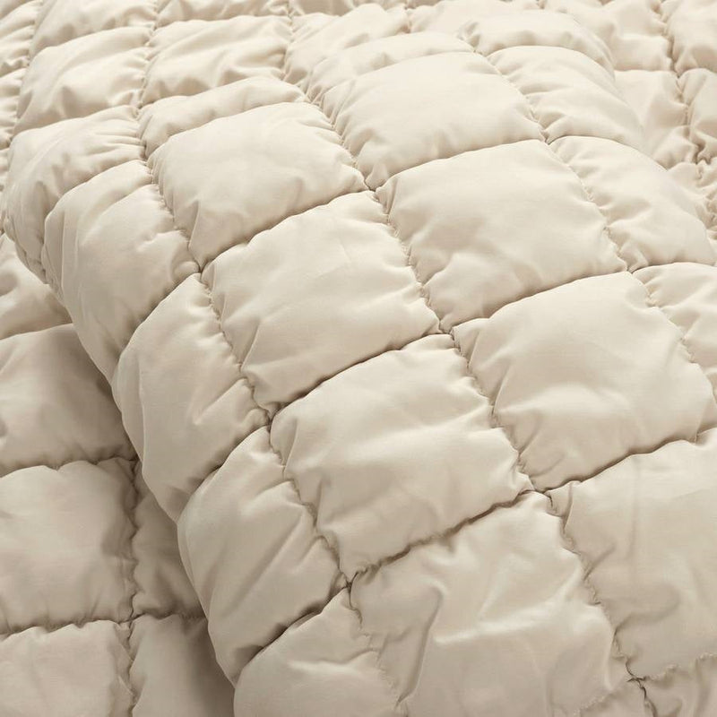 Twin/XL Soft Lightweight Puff Textured 2-Piece Comforter Set in Neutral Tan, photo 3 of 5