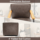 PU Leather Accent Chair with Rubber Wood Armrests by DirectDeals