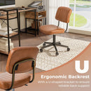 PU Leather Adjustable Office Chair Swivel Task Chair with Backrest by LJGDeals