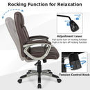 Swivel Ergonomic Office Chair Computer Desk Chair with Wheels-Brown by LJGDeals