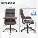 Swivel Ergonomic Office Chair Computer Desk Chair with Wheels-Brown by LJGDeals