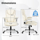 Ergonomic Office PU Leather Executive Chair with Flip-up Armrests and Rocking Function by LJGDeals