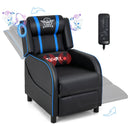 PU Leather Massage Gaming Recliner Chair with Side Pockets by DirectDeals