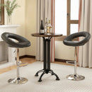Height Adjustable Bar Stools Set of 2 with Hollow Back and Footrest by LJGDeals