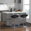Height Adjustable Bar Stools Set of 2 with Hollow Back and Footrest by LJGDeals