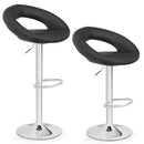Height Adjustable Bar Stools Set of 2 with Hollow Back and Footrest by LJGDeals