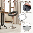 Height Adjustable Bar Stools Set of 2 with Hollow Back and Footrest by LJGDeals