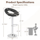 Height Adjustable Bar Stools Set of 2 with Hollow Back and Footrest by LJGDeals