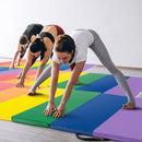 PU Leather Tri-Folding Gymnastics Tumbling Mat with Carrying Handles by LJGDeals