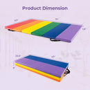 PU Leather Tri-Folding Gymnastics Tumbling Mat with Carrying Handles by LJGDeals
