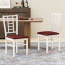 PU Leather Upholstered Wood Dining Chairs Set of 2 by LJGDeals