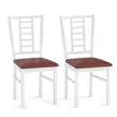 PU Leather Upholstered Wood Dining Chairs Set of 2 by LJGDeals