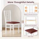 PU Leather Upholstered Wood Dining Chairs Set of 2 by LJGDeals