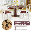 PU Leather Upholstered Wood Dining Chairs Set of 2 by LJGDeals