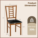 PU Leather Upholstered Wood Dining Chairs Set of 2 by LJGDeals