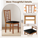PU Leather Upholstered Wood Dining Chairs Set of 2