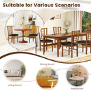 PU Leather Upholstered Wood Dining Chairs Set of 2