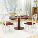 PU Leather Upholstered Wood Dining Chairs Set of 4 by LJGDeals