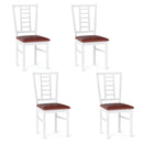 PU Leather Upholstered Wood Dining Chairs Set of 4