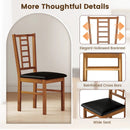 PU Leather Upholstered Wood Dining Chairs Set of 4 by LJGDeals