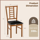 PU Leather Upholstered Wood Dining Chairs Set of 4
