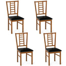 PU Leather Upholstered Wood Dining Chairs Set of 4 by LJGDeals