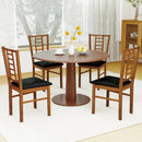 PU Leather Upholstered Wood Dining Chairs Set of 4 by LJGDeals