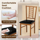 PU Leather Upholstered Wood Dining Chairs Set of 4 by LJGDeals