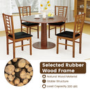PU Leather Upholstered Wood Dining Chairs Set of 4