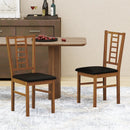 PU Leather Upholstered Wood Dining Chairs Set of 2 by LJGDeals