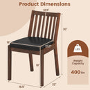 PU Leather Upholstered Dining Chair with Padded Seat Set of 2-Espresso by LJGDeals