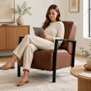 Upholstered Accent Chair with Padded Seat and Armrests by LJGDeals