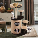 40 Inch Cat Tree Tower Multi-Level Activity Tree with 2-Tier Cat-Hole Condo-Gray