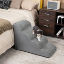 4-Tier Foam Dog Steps with Non-Slip Surface & Washable Cover
