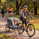 2-in-1 Dog Bike Trailer with Universal Bicycle Coupler