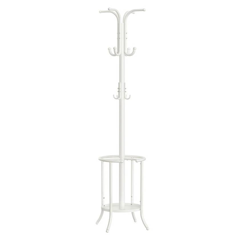 Heavy Duty White Metal Coat Rack with Umbrella Holder, photo 3 of 5